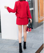 赤セットアップ  ジャケット+スカート